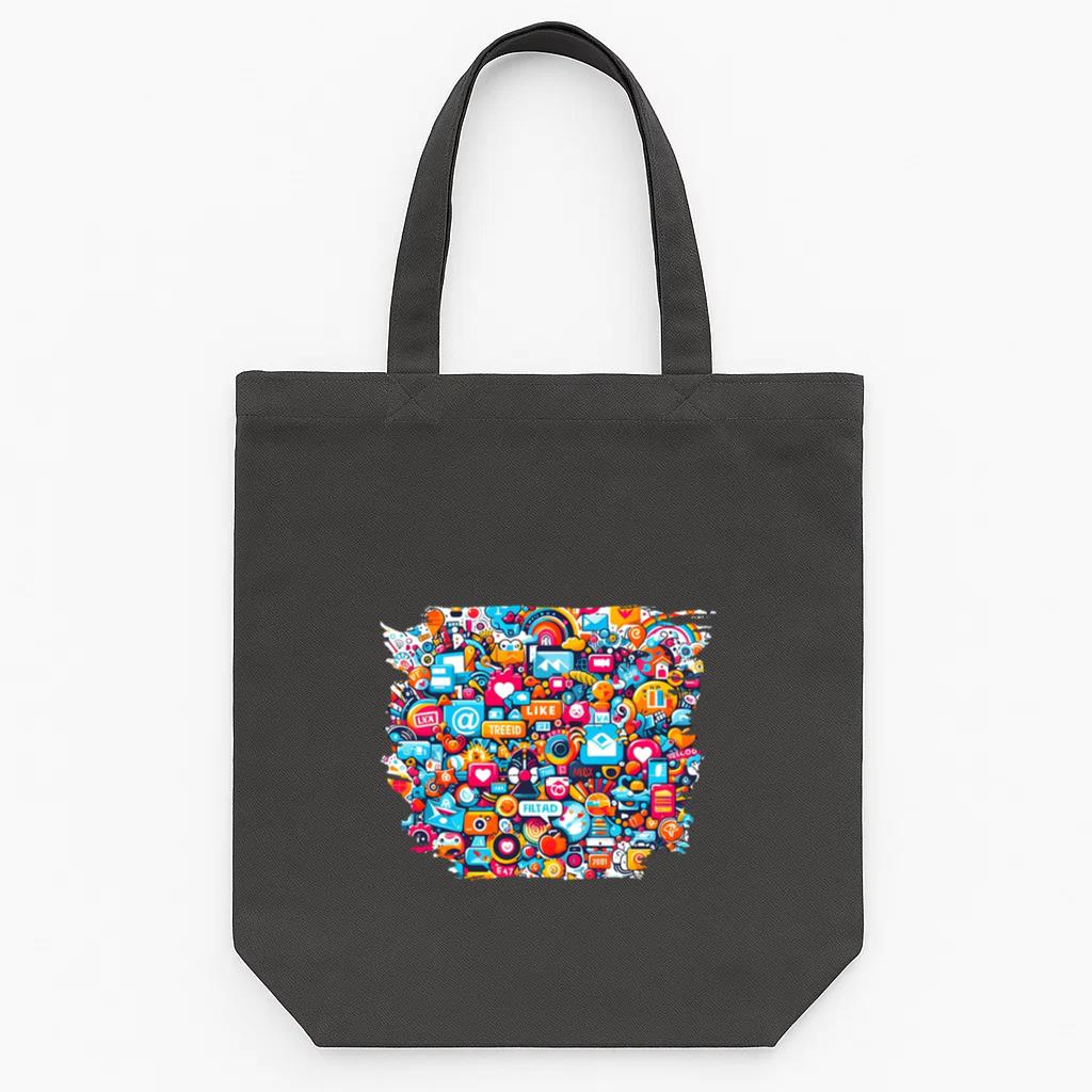 Image Lovely Playful Tote Canvas Bag