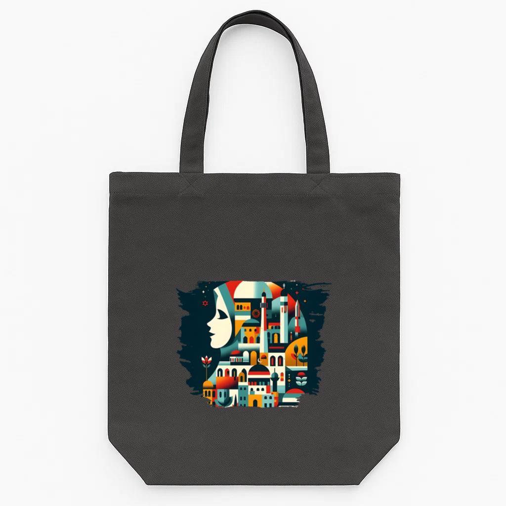 Moon Bold Sleek Tote Canvas Bag