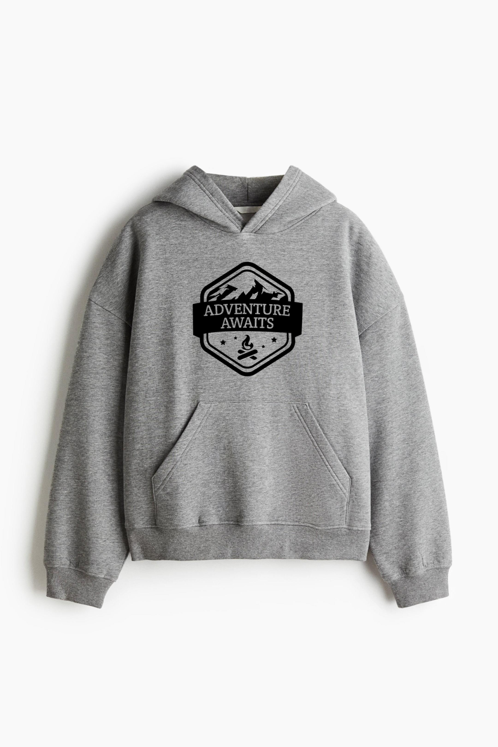 Adventure Awaits Travel Emblem Classic Unisex Hoodie