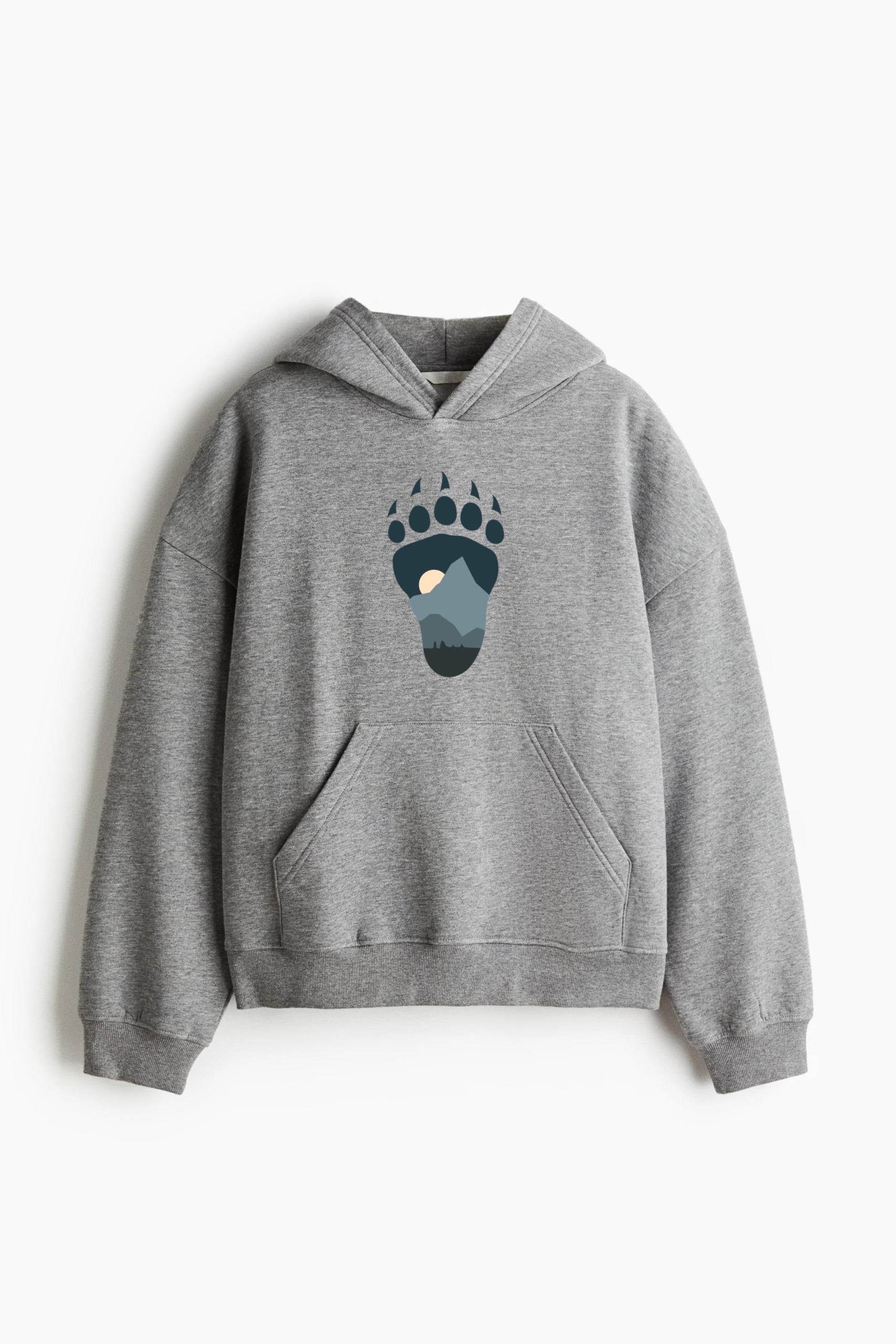 Animal Paw Mountain Landscape Classic Unisex Hoodie
