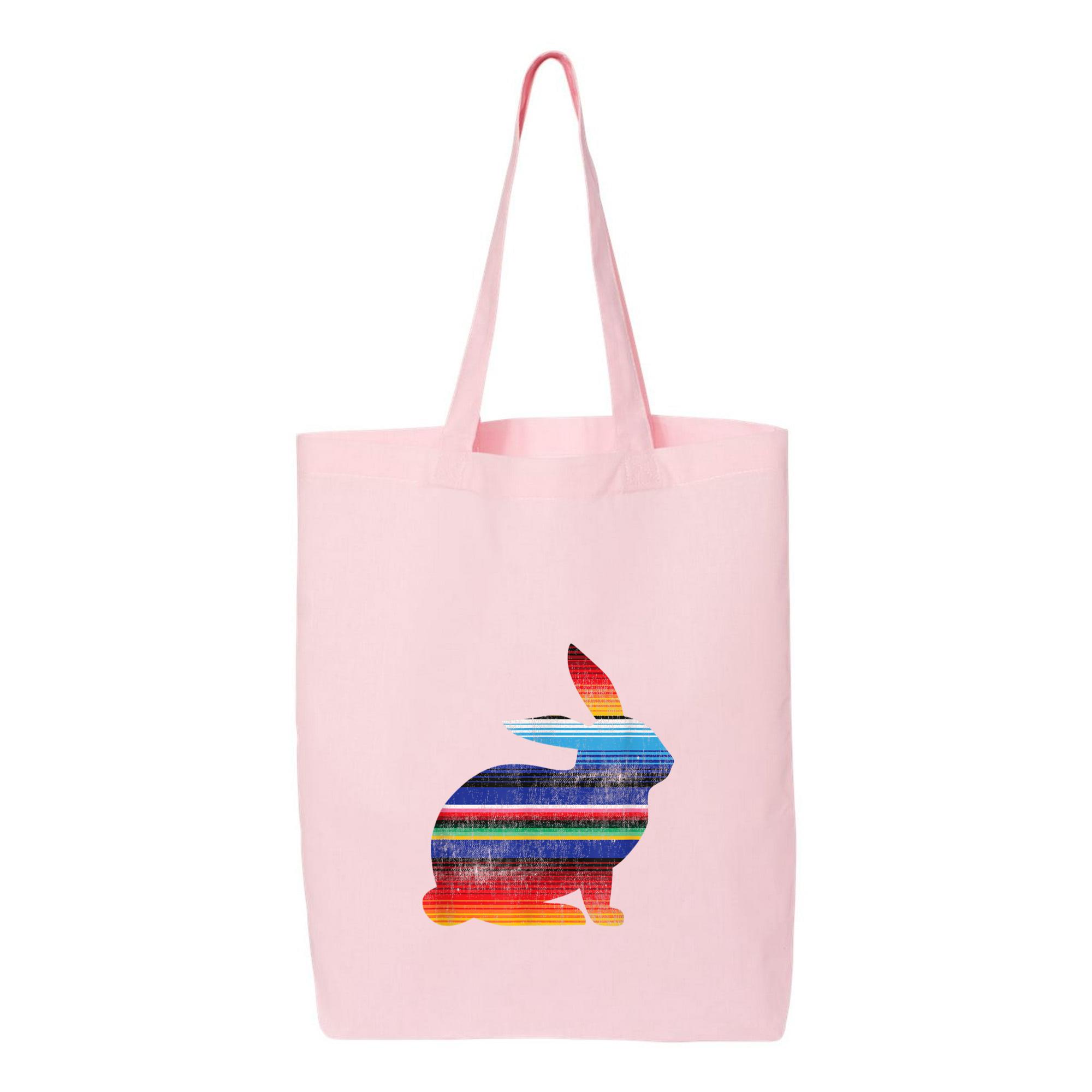 Colorful Bunny Easter Day Canvas Tote Bag 