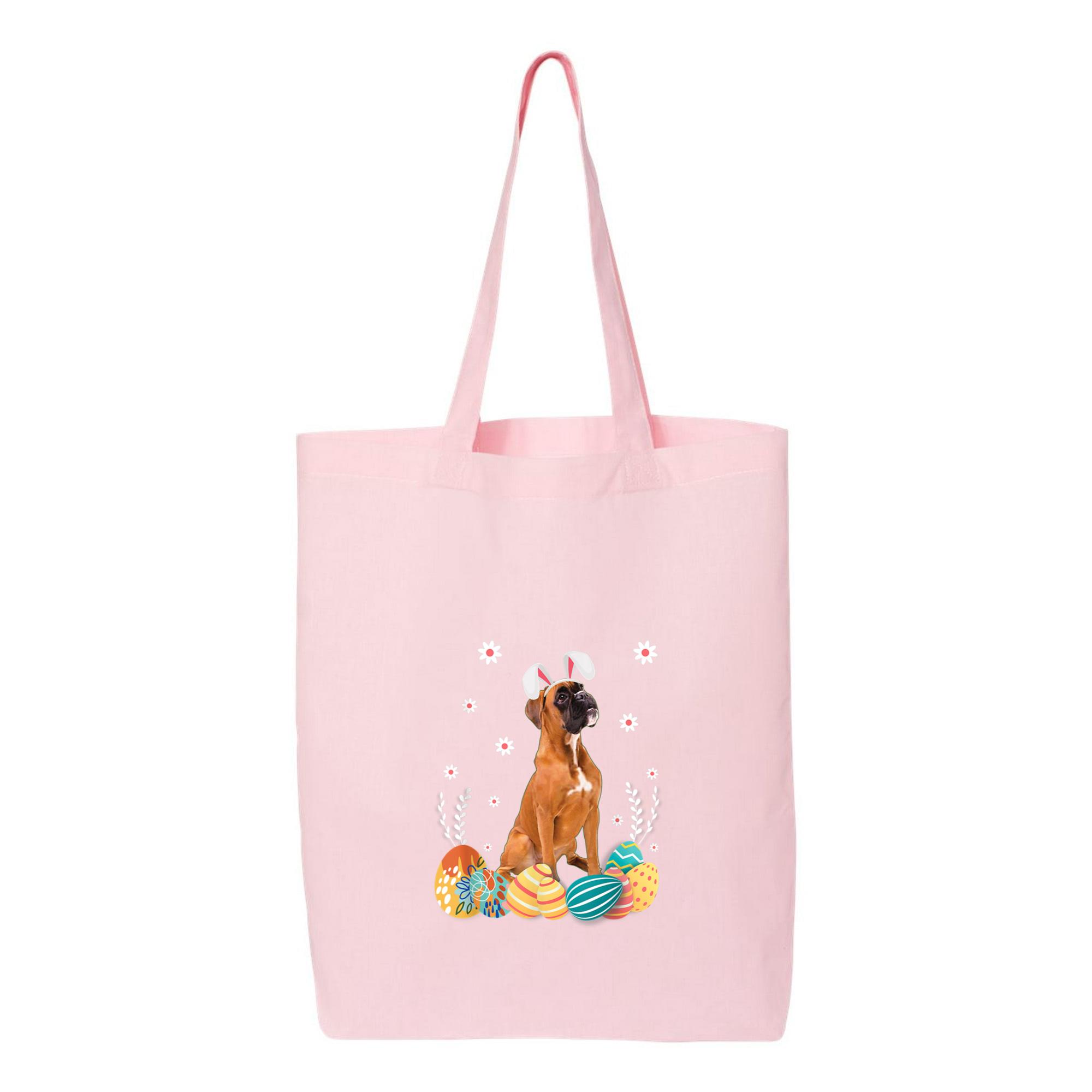 Cute Boxer Dog Easter Bunny Funny Dog Lover Canvas Tote Bag