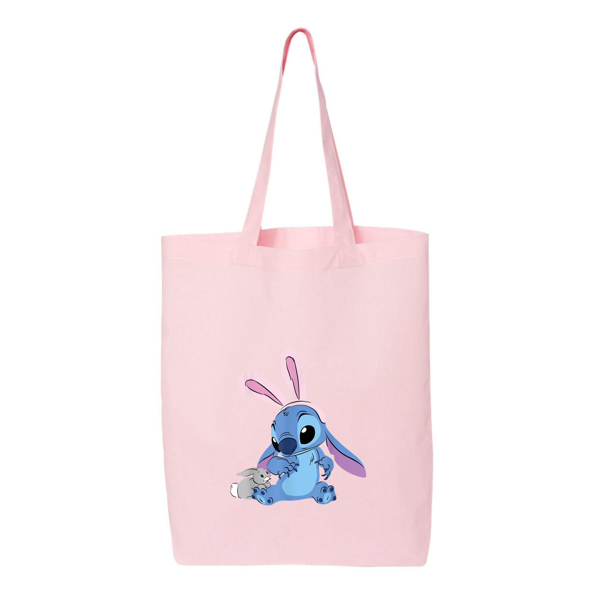 Disney Stitch with Easter Bunny Canvas Tote Bag 