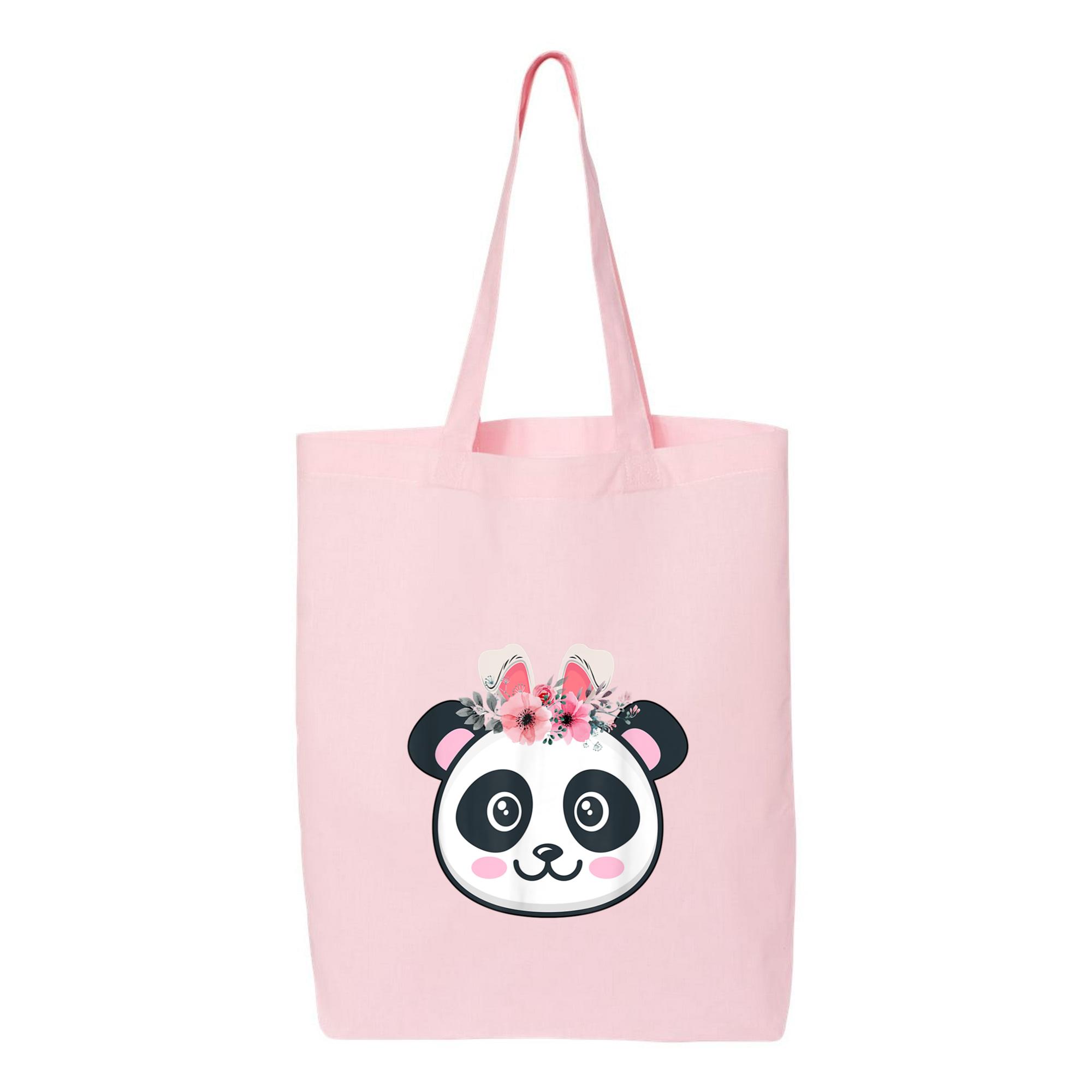 Easter Bunny Panda Bear Canvas Tote Bag 
