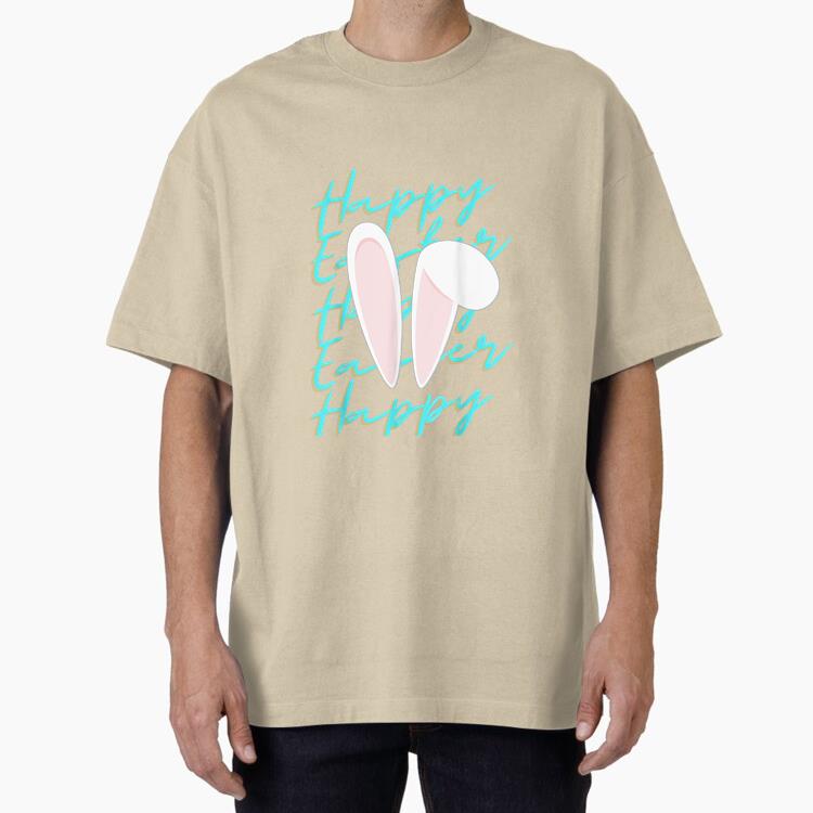 Happy Easter Bunny Ears Cotton T-Shirt 