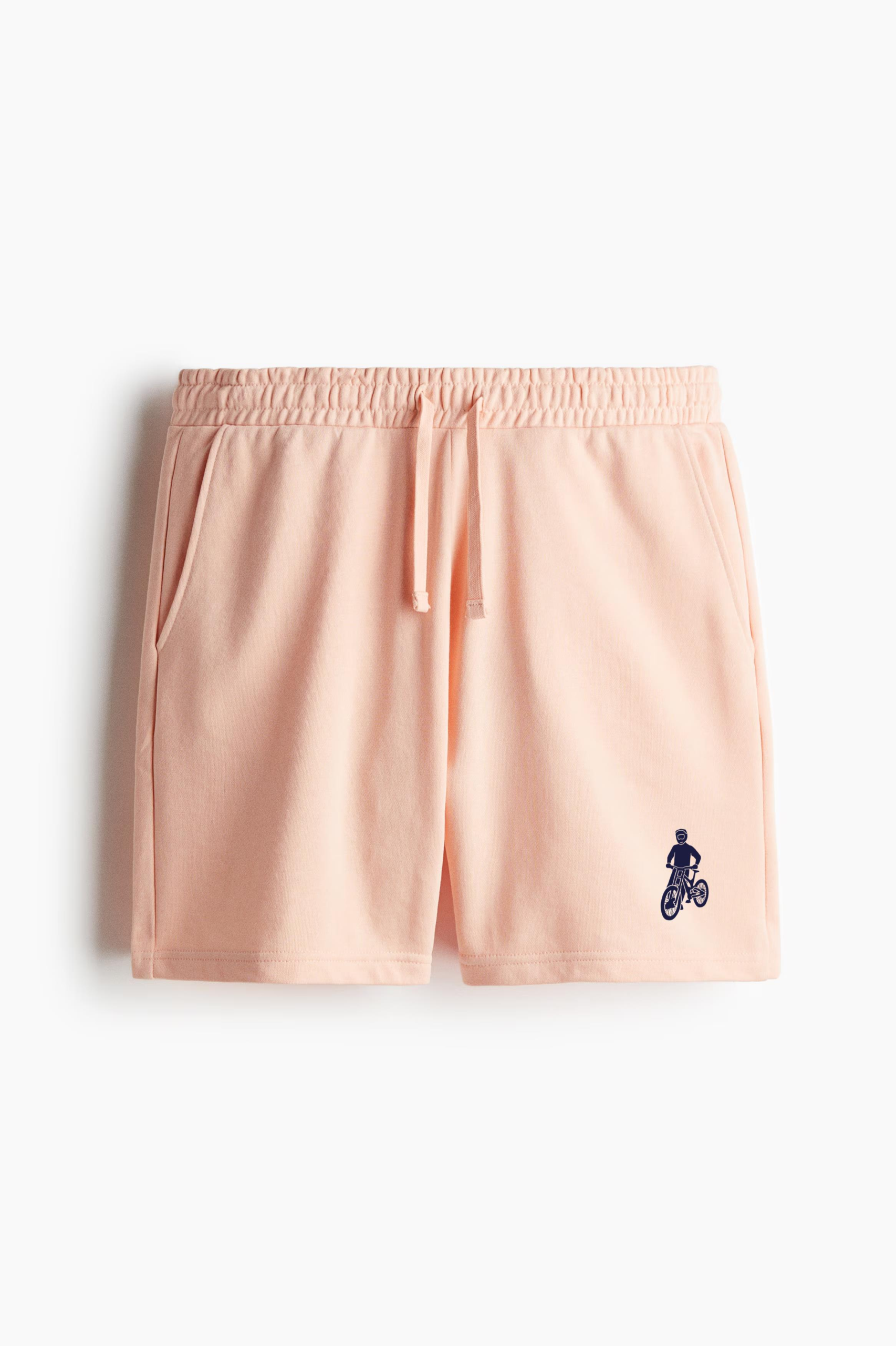 Mountain Biker Standing Silhouette Relaxed-Fit Shorts - Image 4